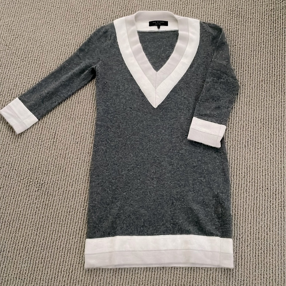Rag&Bone grey wool blend sweater mini dress, size S